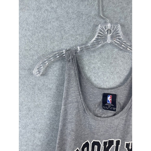 Brooklyn Nets Tank Top Women's L Gray Double Sided‎ Crew Neck NBA Basketball - Picture 7 of 9